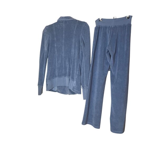 Theodore Beverly Hills Vintage 1990s Womens Lounge Pant Set Size Small Blue New - Picture 9 of 11